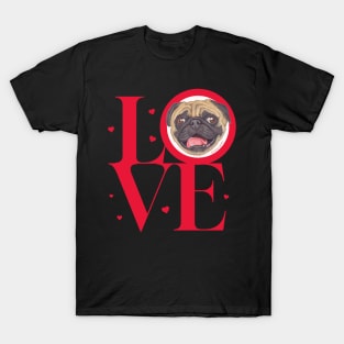 Pug Dog Love T-Shirt